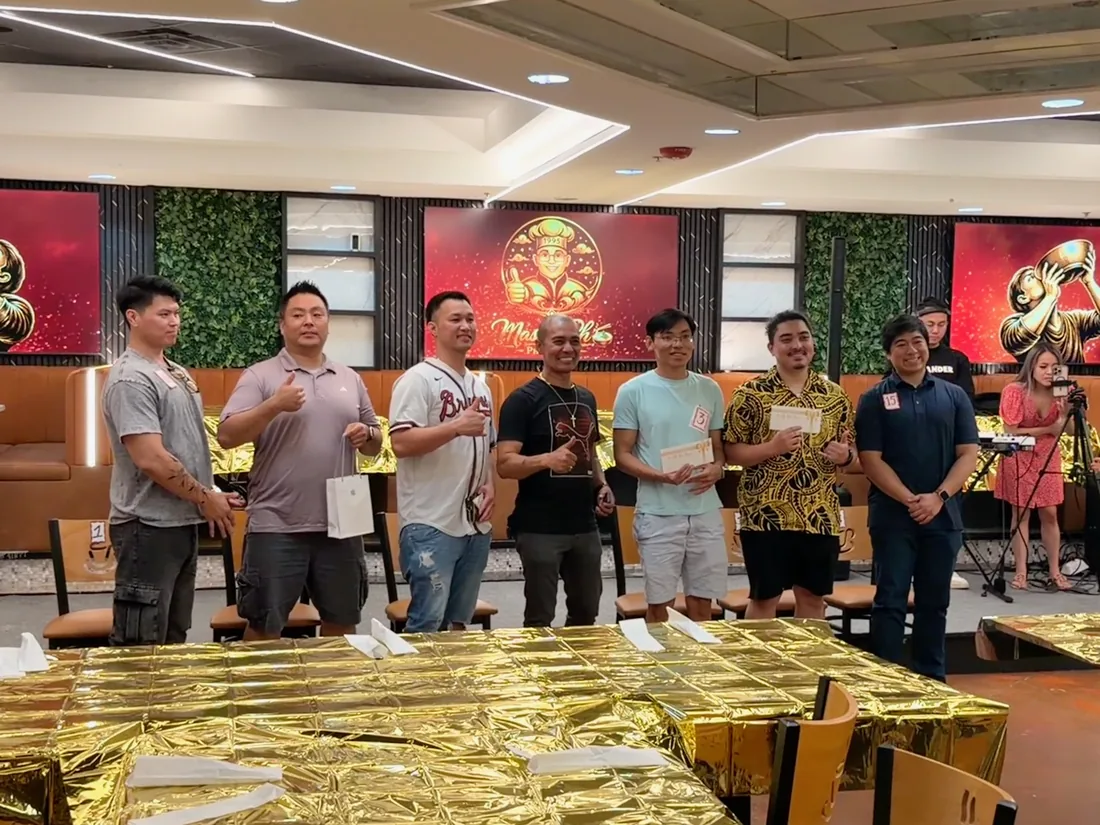 Celebration at a Master Pho Challenge event night in the 200+ seat Doraville dining room